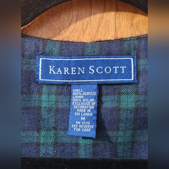 Karen Scott Christmas Deer Holiday Vest - Picture 5 of 7